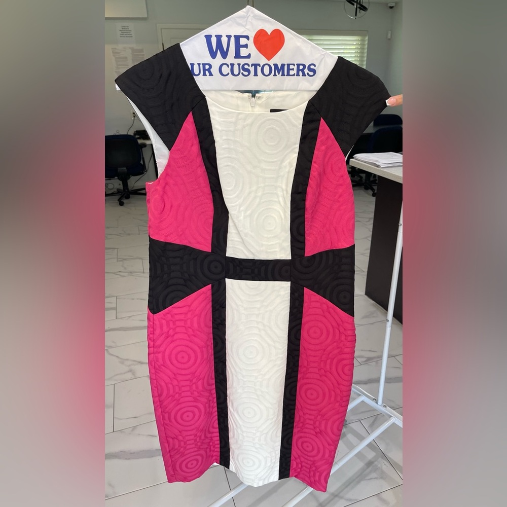 Jax Pink, Black, and White Mini Dress
